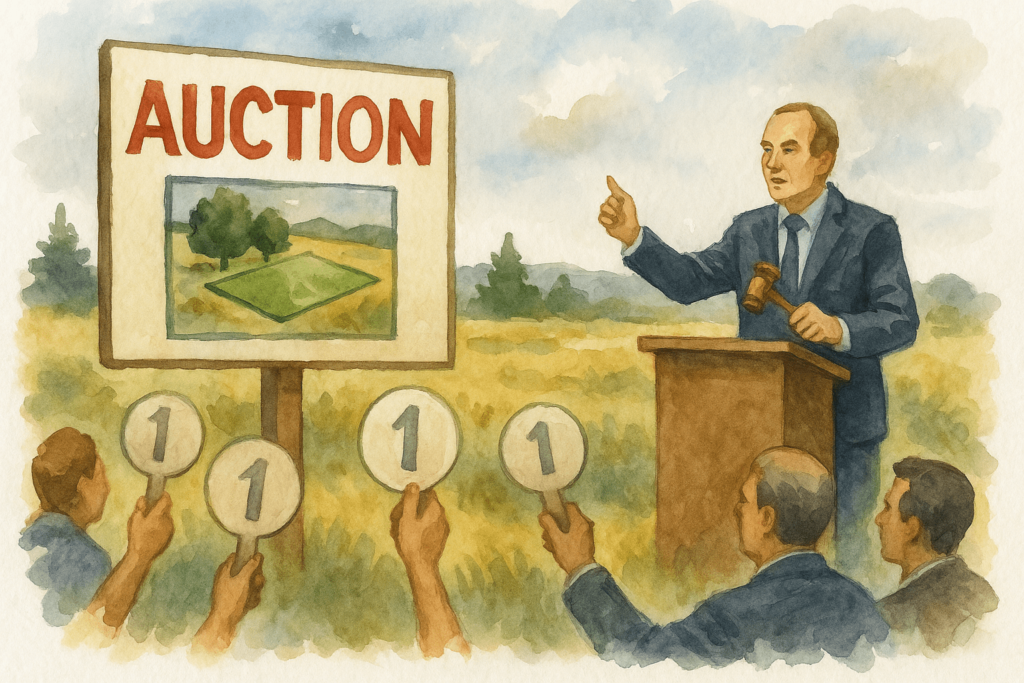 auction to sell land