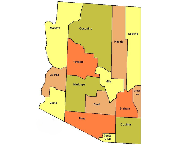 arizona county map