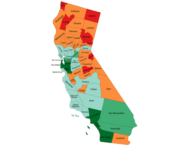 california county map