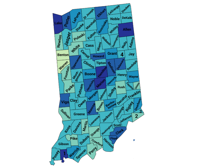 indiana county map