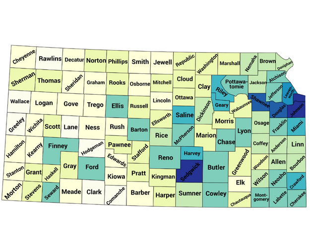 kansas county map