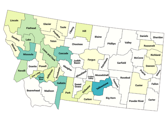 montana county map