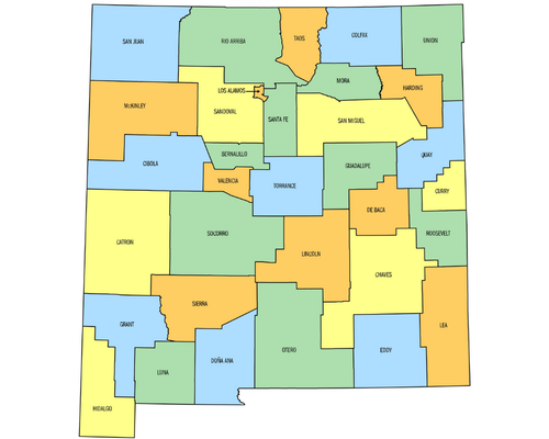 New Mexico County Map