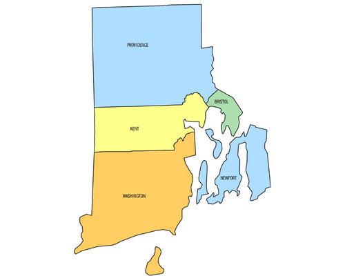 Rhode Island County Map