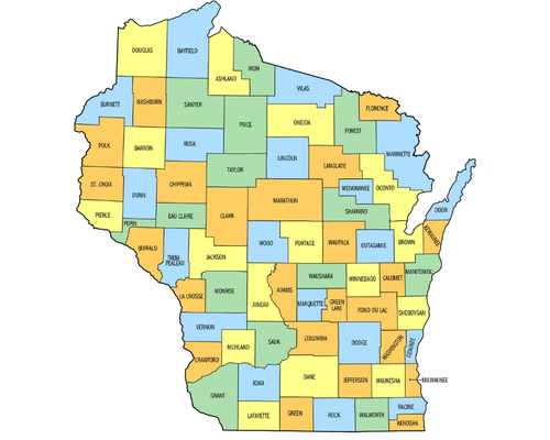 Wisconsin County Map