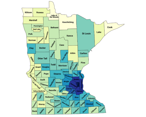 minnesota county map
