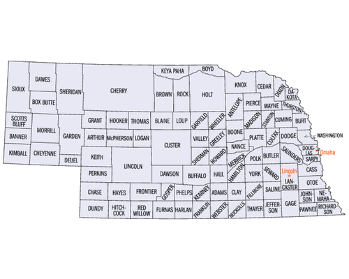 nebraska county map