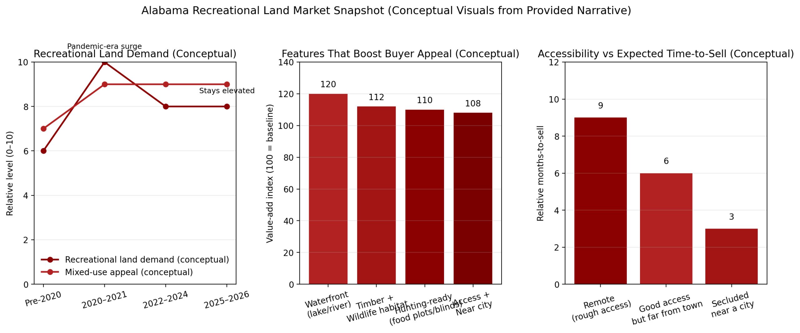 Alabama recreational land market snapshot